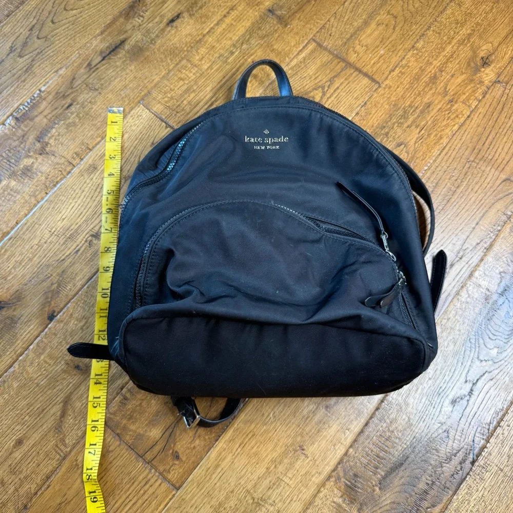 Kate Spade Karissa Nylon Medium Backpack Purse Black - Picture 5 of 6